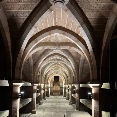 St Mary's Church Crypt Illuminated with Ansell Reef Bi-Directional Wall Lights